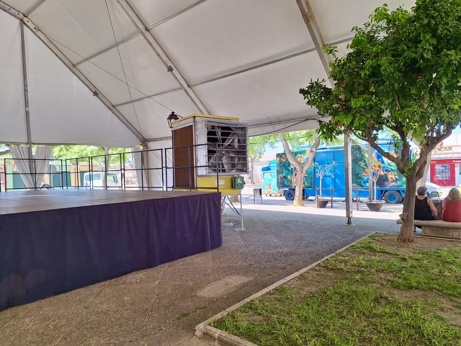 Evento al aire libre con aire evaporativo COROFRIO